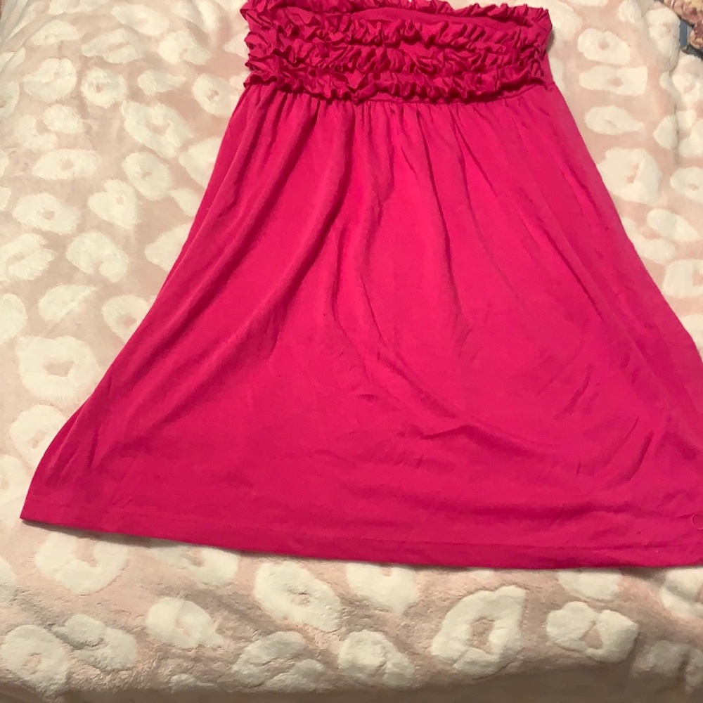 Girls youth large pink sleeveless dress